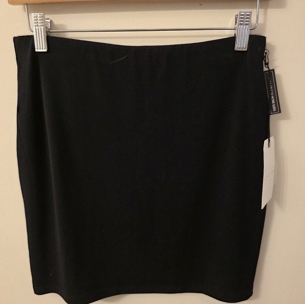 Leith Black Pencil Mini Skirt for Work